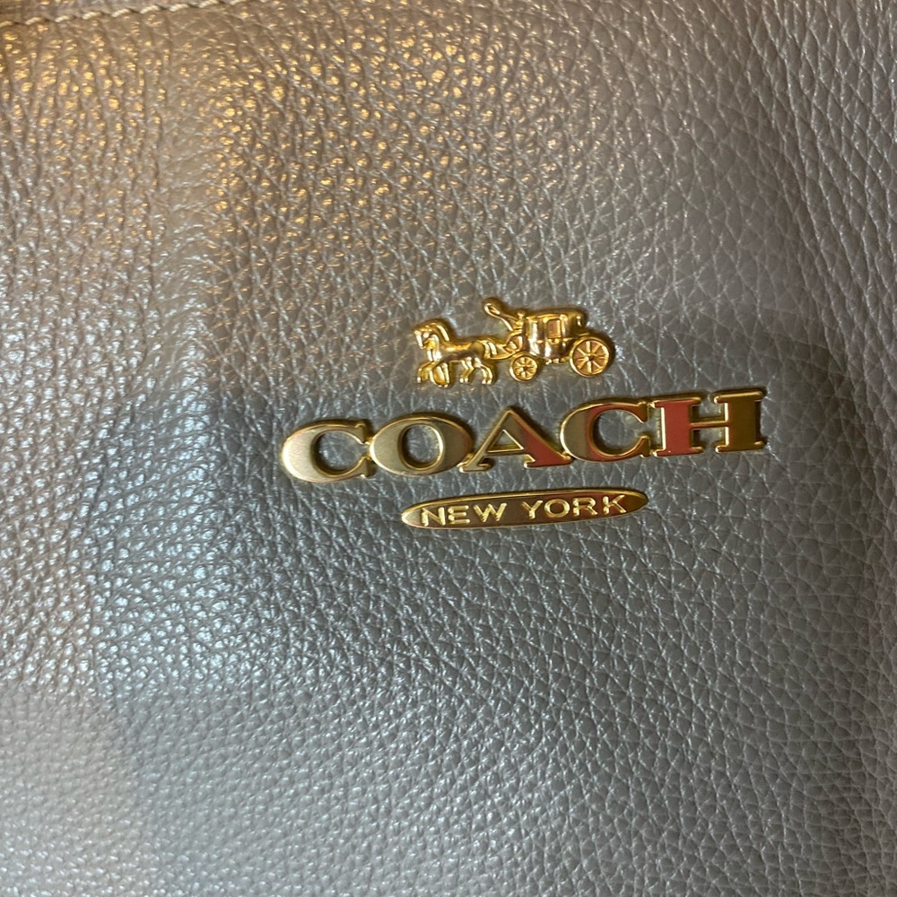 Coach Gray Leather Tote - Picture 10 of 11